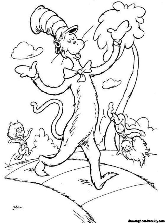 Dr Seuss Coloring Page Free - Drawing Board Weekly