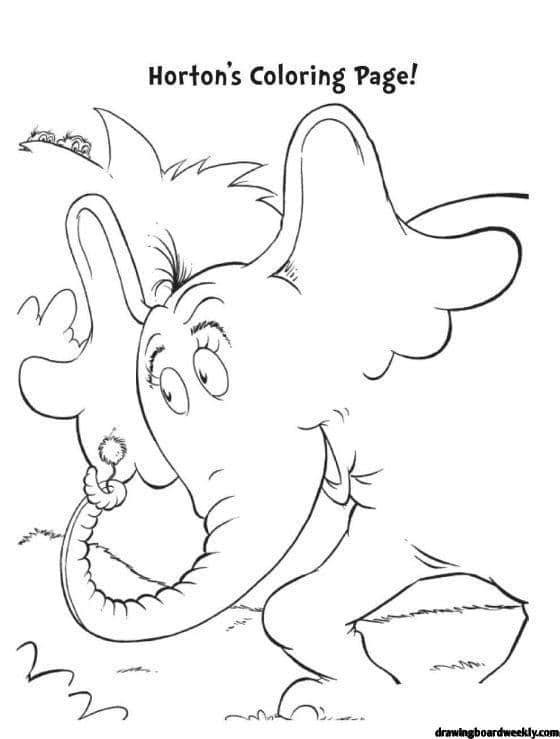 Horton Hears A Who Coloring Page - Drawing Board Weekly