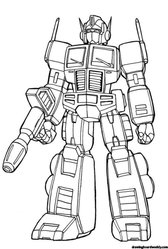 Optimus Prime Coloring Page - Drawing Board Weekly