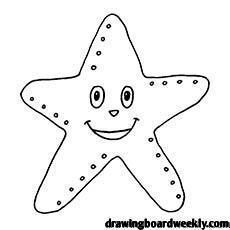 Starfish Coloring Page - Drawing Board Weekly