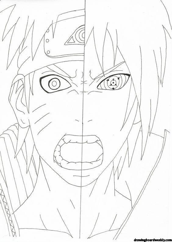 Naruto Coloring Pages - Drawing Board Weekly